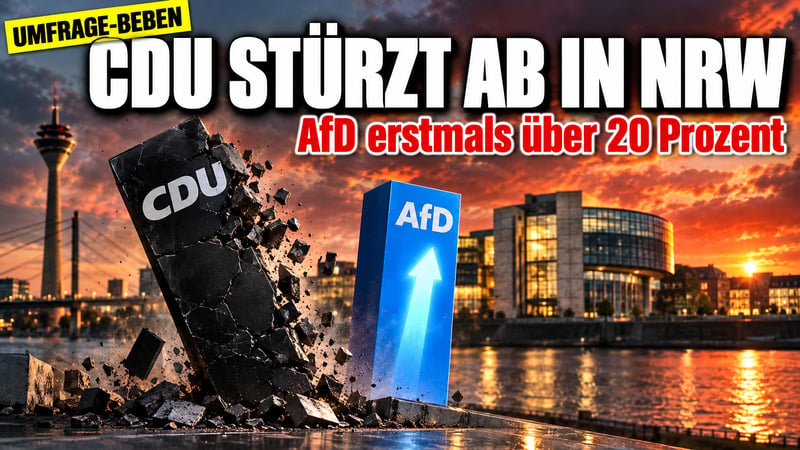Umfrage-Beben in NRW: Wüsts CDU stürzt ab, AfD ist ihr dicht auf den Fersen