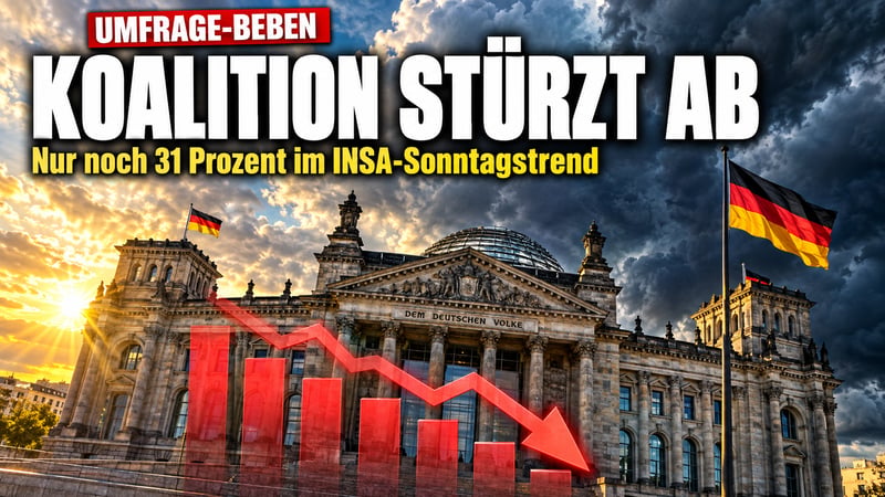 Umfrage-Beben: Merz-Koalition stürzt auf 31 Prozent ab!