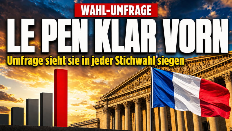 Umfrage-Schock aus Paris: Le Pen schlägt jeden Gegner klar