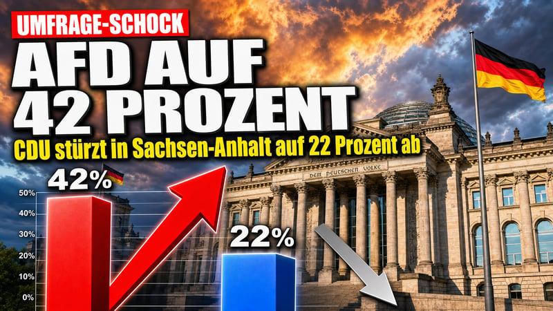 Umfrage-Schock für die CDU: AfD zieht in Sachsen-Anhalt auf 42 Prozent