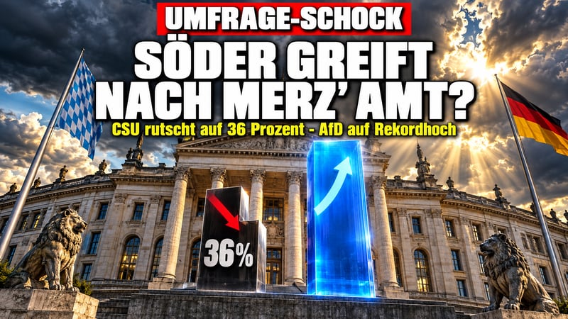 Umfrage-Schock in Bayern: Greift Söder jetzt nach Merz' Kanzleramt?