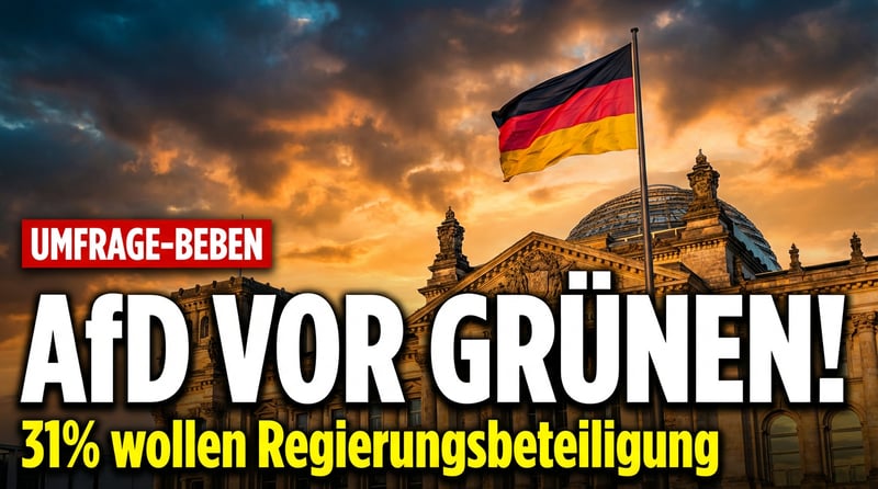 Umfrage-Sensation: Deutsche wollen AfD häufiger in der Regierung als die Grünen