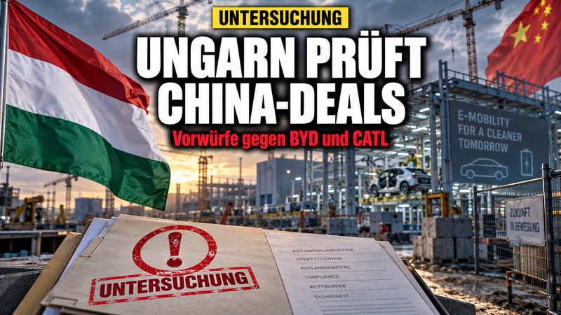 Ungarns China-Wette wackelt: Magyar nimmt BYD und CATL ins Visier