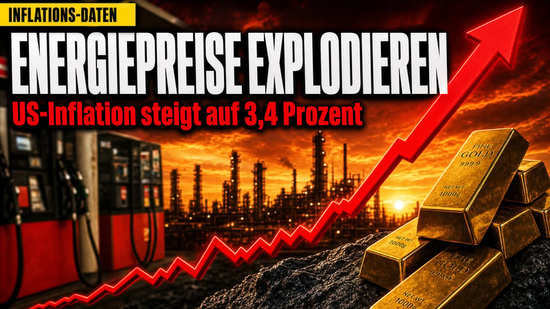 US-Inflation bei 3,4 Prozent: Energiepreise explodieren um 14,7 %