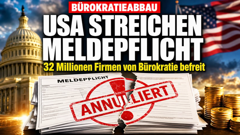 USA kippen Meldepflicht: 32 Millionen Firmen von Bürokratie befreit!