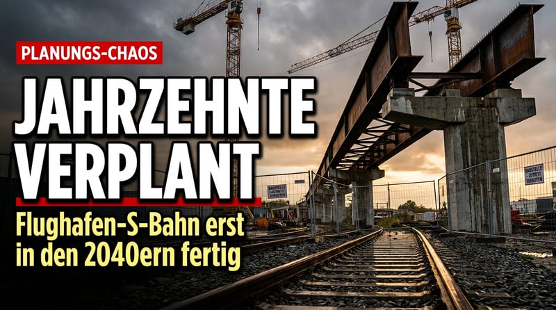 Vergessene Brücke, verlorene Jahrzehnte: Die Flughafen-S-Bahn wird zum Denkmal deutscher Planungskunst