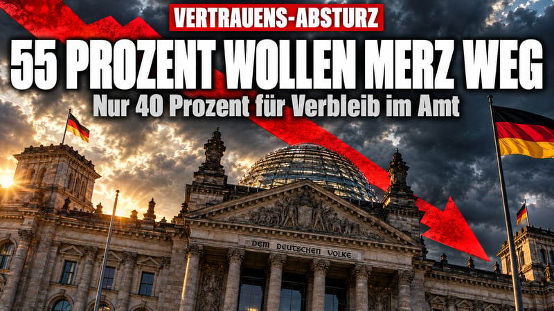 Vertrauens-Absturz: 55 Prozent wollen Kanzler Merz nicht mehr!