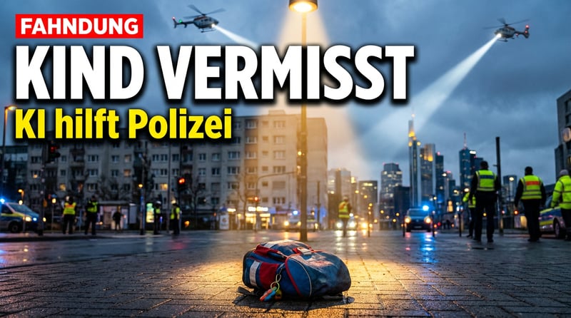 Verzweifelte Suche nach vermisstem Kind in Frankfurt: Polizei setzt auf Künstliche Intelligenz