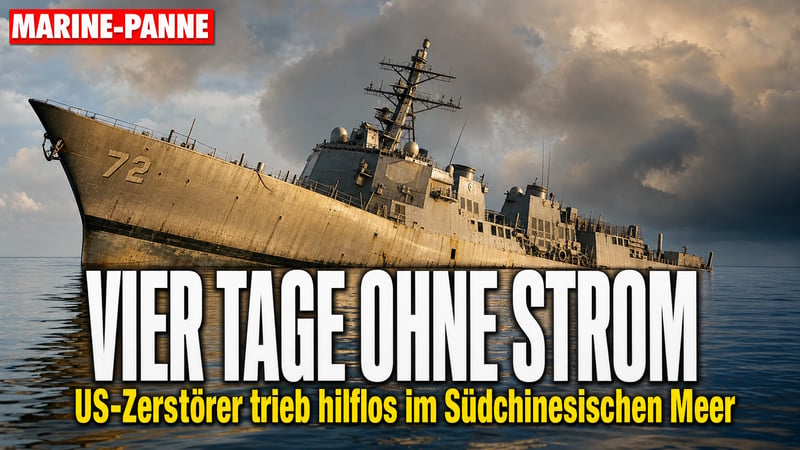 Vier Tage ohne Strom: US-Zerstörer trieb hilflos im Südchinesischen Meer