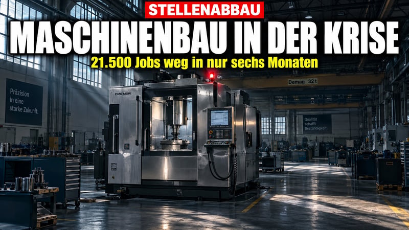 Viertes Minusjahr in Folge: Maschinenbau rutscht tiefer in die Krise