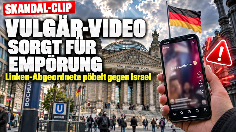 Vulgär-Video aus Bochum: Linken-Abgeordnete pöbelt gegen Israel!