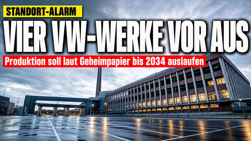 VW-Geheimpapier: Vier deutsche Werke sollen vom Netz gehen!