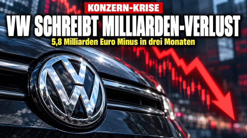 VW im Abwärtsstrudel: 5,8 Milliarden Euro Minus in drei Monaten!