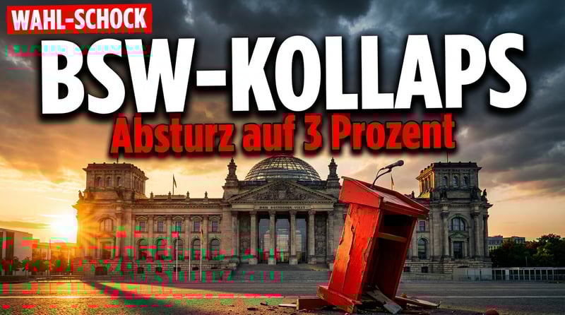 Wagenknechts Projekt am Abgrund: BSW stürzt auf historisches Tief von drei Prozent
