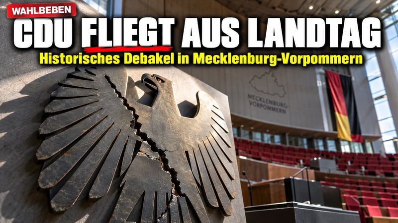 Wahlbeben in Schwerin: CDU fliegt erstmals ganz aus einem Landtag!