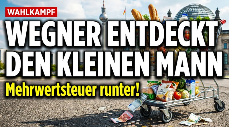 Wahlkampf-Klassiker aus Berlin: Wegner entdeckt plötzlich den kleinen Mann – und fordert weniger Mehrwertsteuer auf Lebensmittel