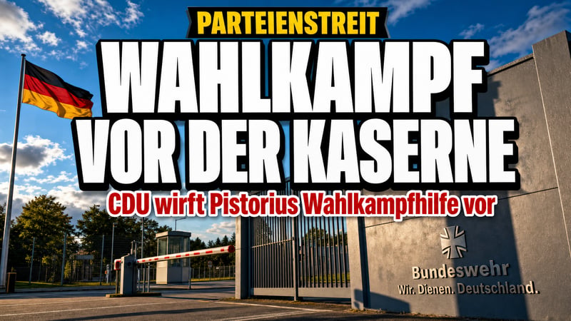 Wahlkampf vor der Kaserne: CDU nimmt Pistorius ins Visier!