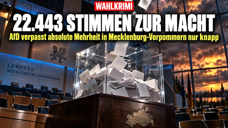 Wahlkrimi im Nordosten: 22.443 Stimmen trennten die AfD von der Macht