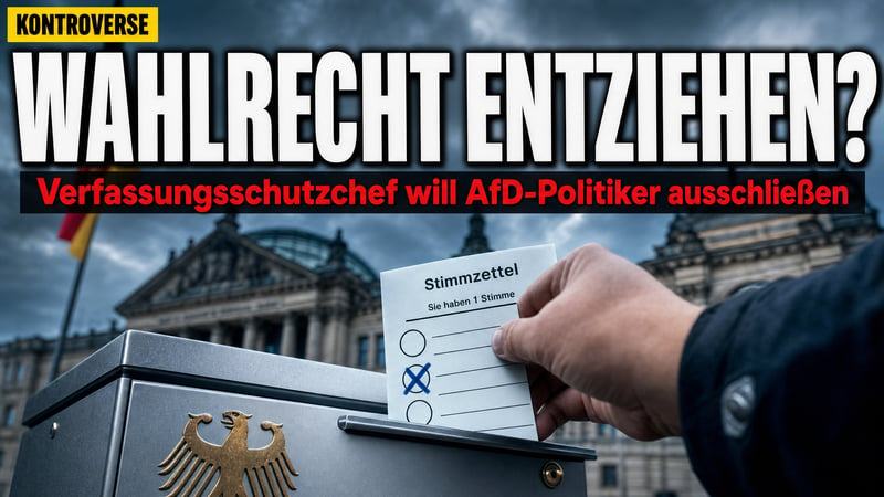 Wahlrecht entziehen? Verfassungsschutzchef geht auf die AfD los