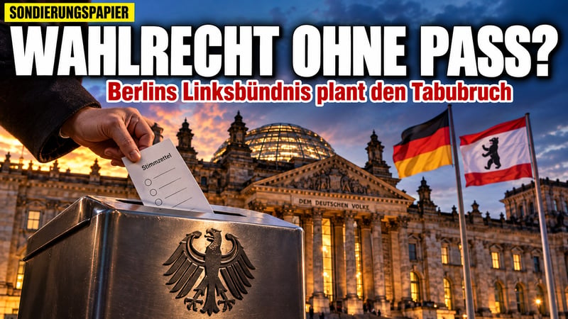 Wahlrecht ohne deutschen Pass? Berlins Linksbündnis plant den Tabubruch