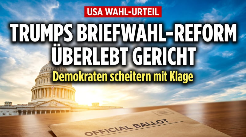 Wahlrechts-Showdown in Washington: Trumps Vorstoß gegen Briefwahl-Chaos überlebt erste juristische Hürde