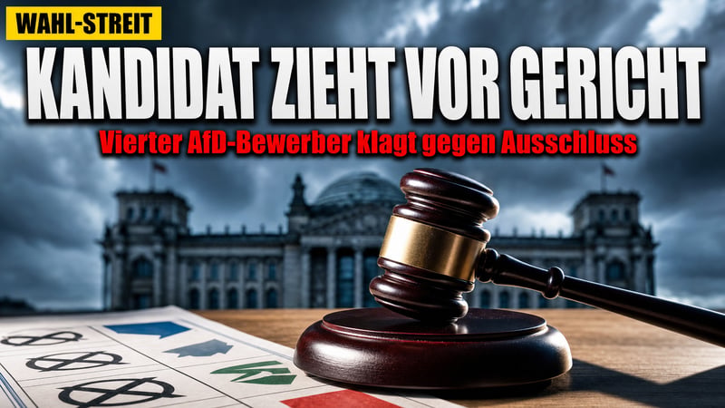 Wahlzettel ohne Gegner? Vierter AfD-Kandidat zieht vor Gericht