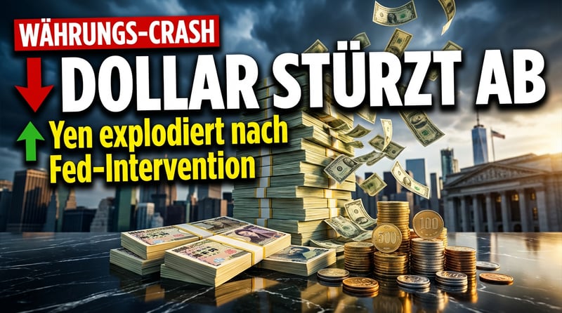 Währungsturbulenzen: Dollar stürzt ab – Spekulationen über koordinierte Intervention beflügeln den Yen