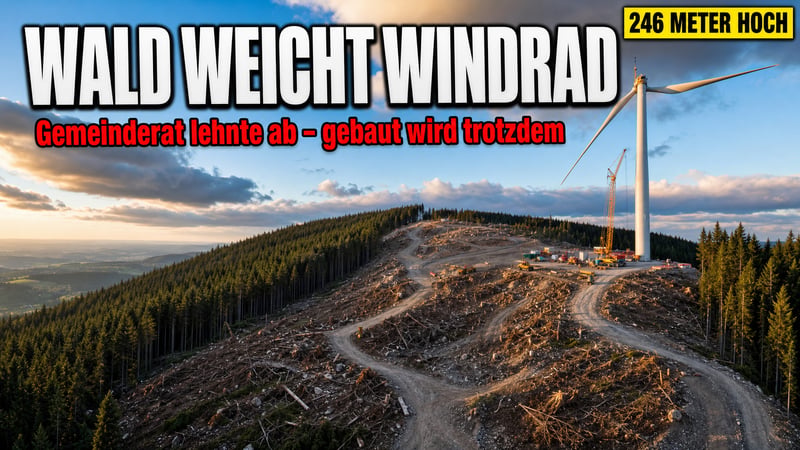 Wald weg für zwei Windräder: 246 Meter hoch – Gemeinde überstimmt