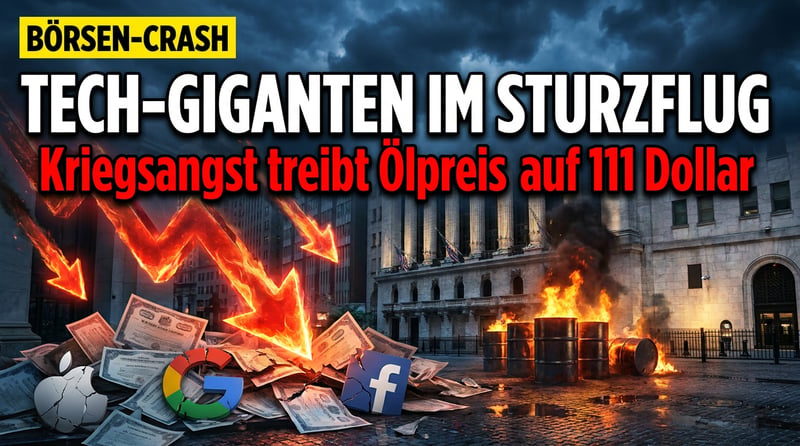 Wall Street im Sinkflug: Kriegsangst und Inflationsfurcht reißen Tech-Giganten in die Tiefe
