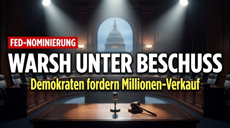 Warsh im Kreuzverhör: Trumps Fed-Kandidat ringt mit Demokraten um Milliarden-Divestment