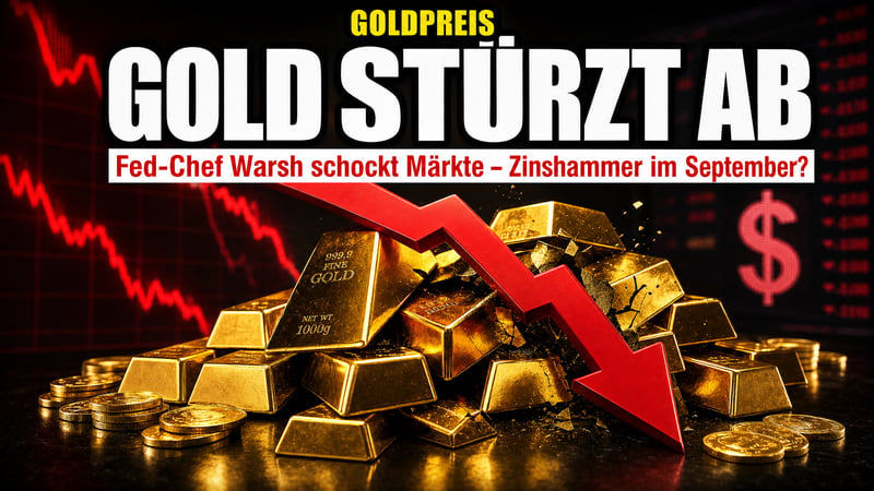 Warsh schockt die Märkte: Gold stürzt ab – Zinshammer im September?