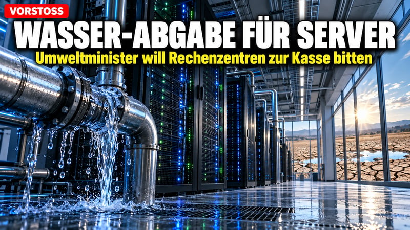 Wasser-Abgabe für Server: Schneider will Rechenzentren zur Kasse bitten!