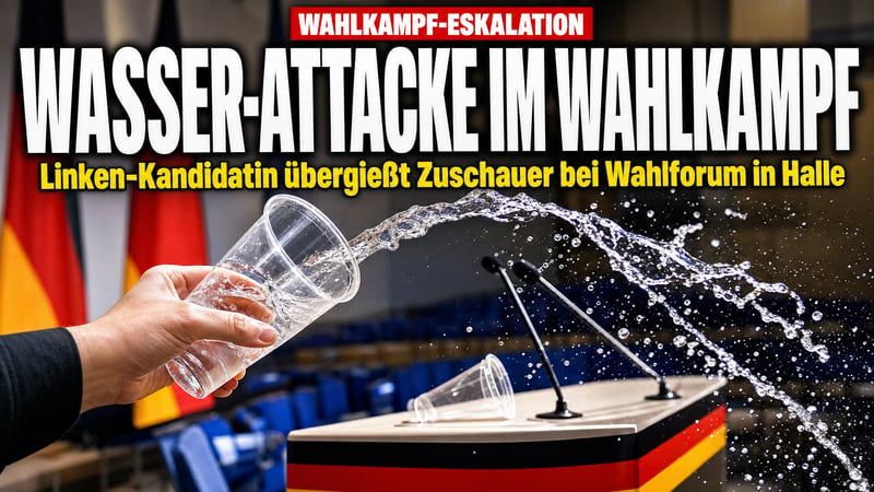 Wasser-Attacke im Wahlkampf: Linken-Kandidatin übergießt Zuschauer