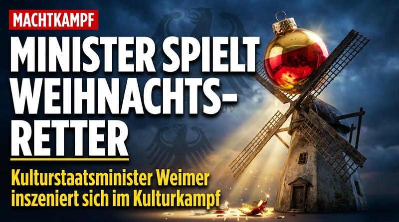 Weihnachten gegen WindmĂĽhlen: Kulturstaatsminister Weimer inszeniert sich als Retter des Abendlandes