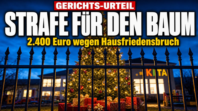 Weihnachtsbaum vor der Kita: 2.400 Euro Strafe für eine gute Absicht