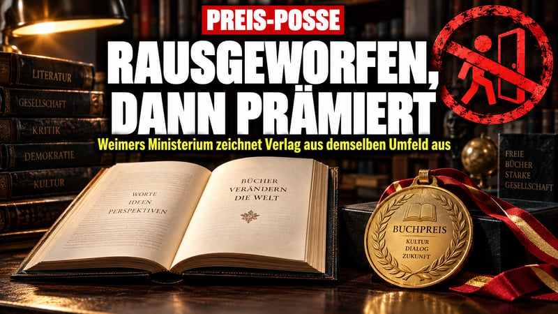 Weimers Preis-Posse: Erst rausgeworfen, jetzt der Verlag ausgezeichnet