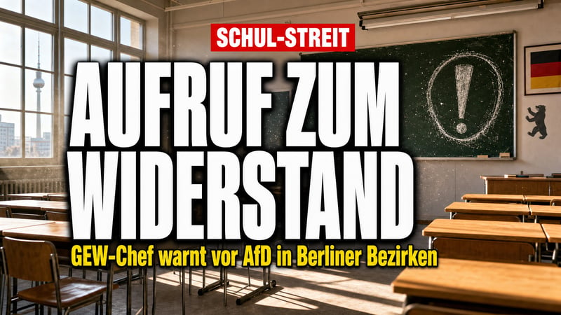 „Weiße Schulen“: GEW-Chef ruft Lehrer zum Widerstand gegen AfD auf