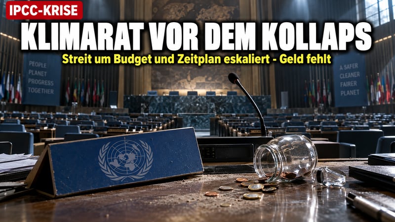 Weltklimarat vor der Pleite: Dem IPCC geht das Geld aus!