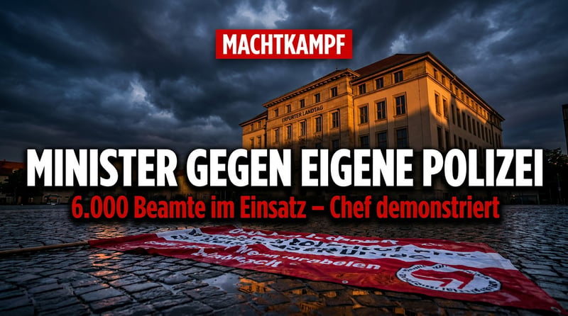 Wenn der oberste Polizei-Chef gegen die eigenen Beamten marschiert – Thüringens skandalöses Doppelspiel