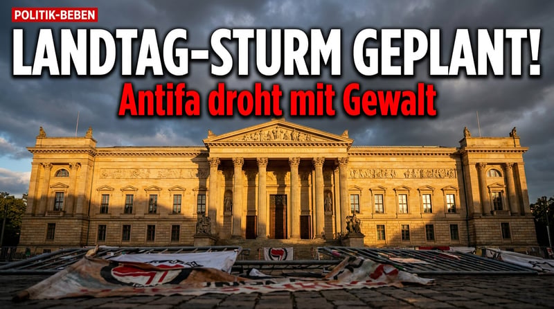 Wenn der Pöbel den Landtag stürmen will: Die Antifa probt den Aufstand gegen die Demokratie