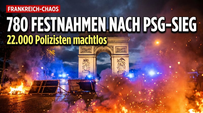 Wenn der Pokal brennt: Paris versinkt nach PSG-Triumph erneut im Chaos – und Macron übt sich in Ohnmacht