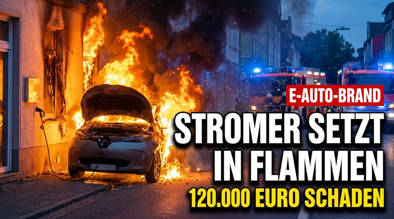Wenn der Stromer brennt: E-Auto in Kirchheim setzt Gaststätte in Flammen – 120.000 Euro Schaden