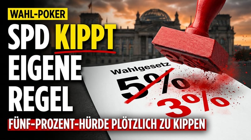 Wenn die Regeln nicht passen, werden eben die Regeln geändert: SPD entdeckt plötzlich die Drei-Prozent-Hürde