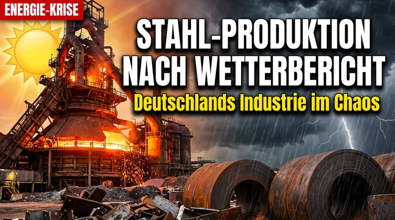 Wenn die Sonne scheint, glüht der Ofen – wenn nicht, steht die Produktion: Deutschlands Stahlindustrie im Würgegriff der Energiewende