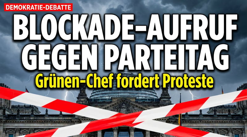 Wenn ein Parteichef zum Rechtsbruch aufruft: GrĂĽnen-Boss Banaszak adelt Blockaden gegen die Opposition