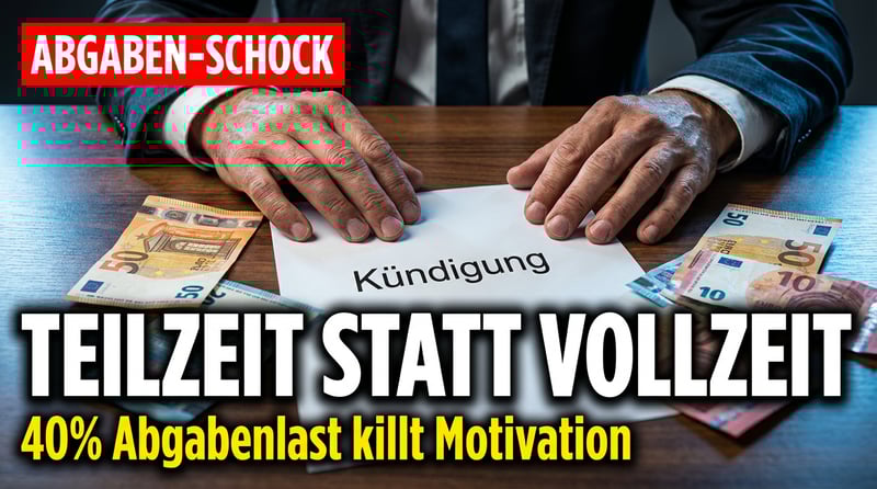 Wenn Fleiß zur Dummheit wird: Deutschlands Abgabenlast treibt Millionen in die Teilzeit