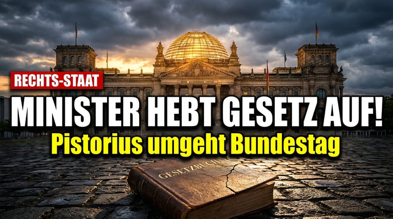 Wenn Minister Gesetze nach Gutdünken aussetzen: Pistorius und der rechtsstaatliche Dammbruch