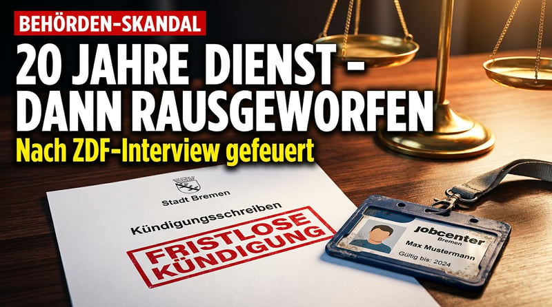Wer die Wahrheit sagt, fliegt raus: Bremen feuert Jobcenter-Mitarbeiter nach ZDF-Kritik