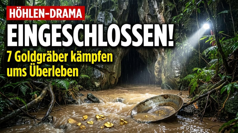 Wettlauf gegen Wasser und Zeit: Sieben Goldgräber in laotischer Höhle eingeschlossen