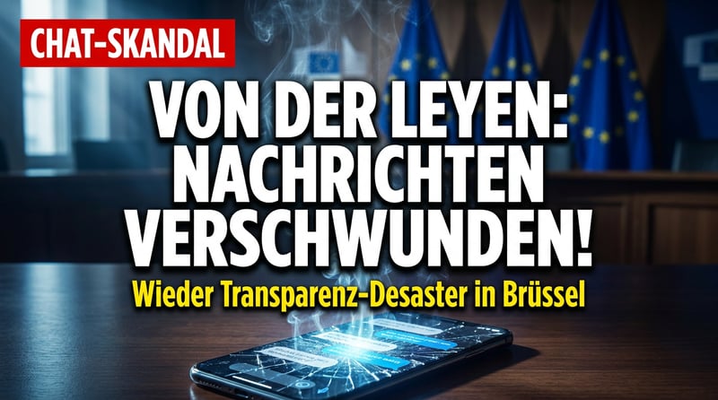 Wieder verschwundene Nachrichten: Von der Leyens nÀchstes Transparenz-Desaster